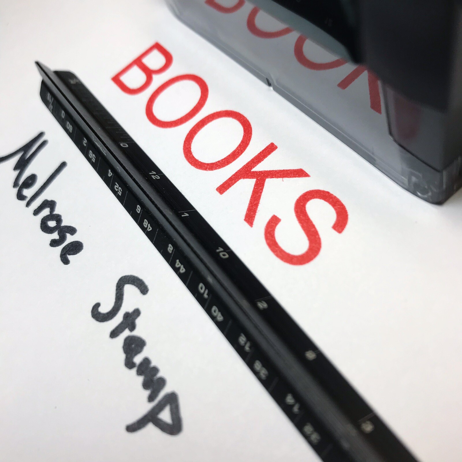 Books Rubber Stamp Red Ink Self Inking Ideal 4913