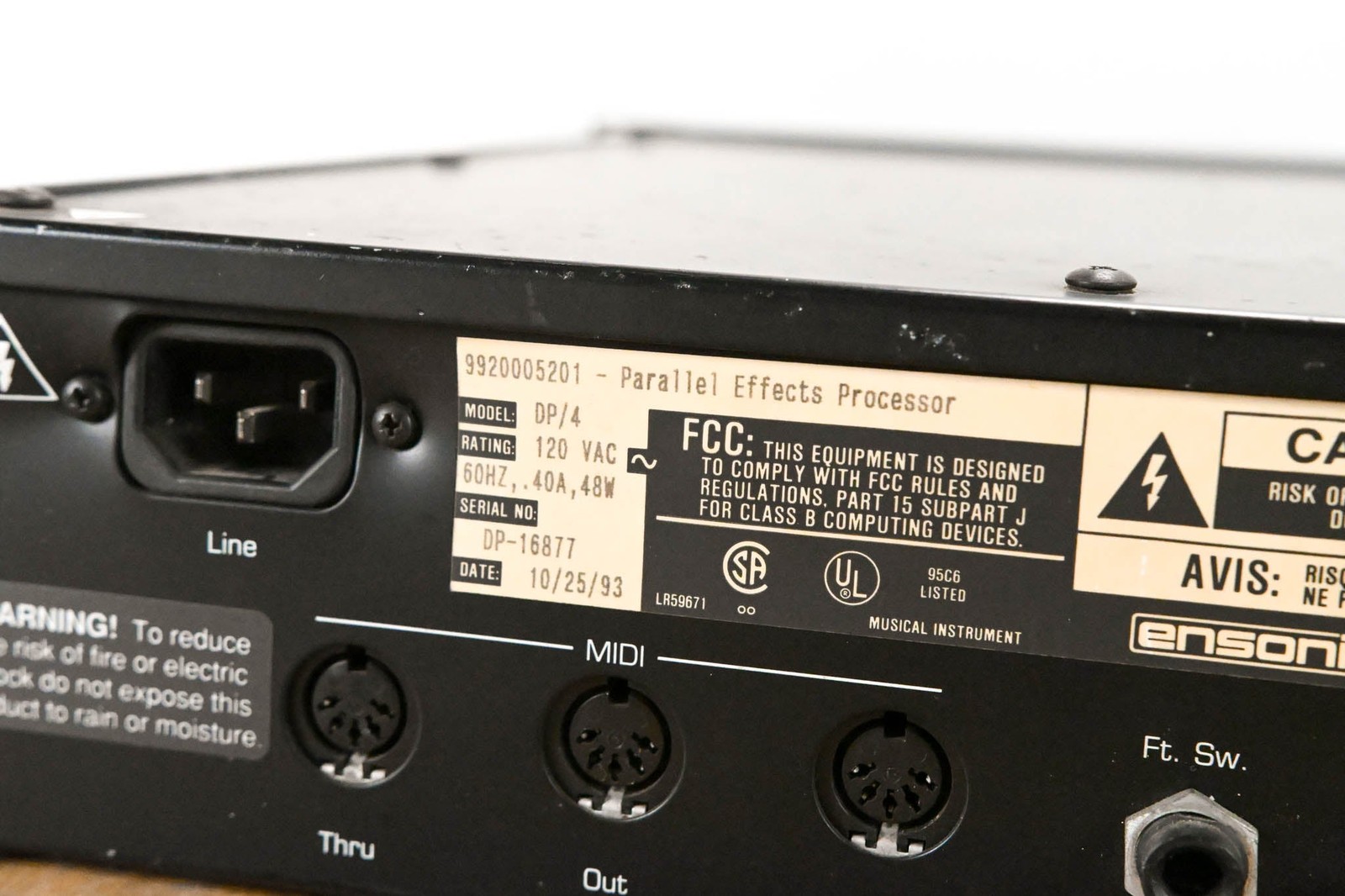 Ensoniq DP/4 Parallel Effects Processor CG01W8Y