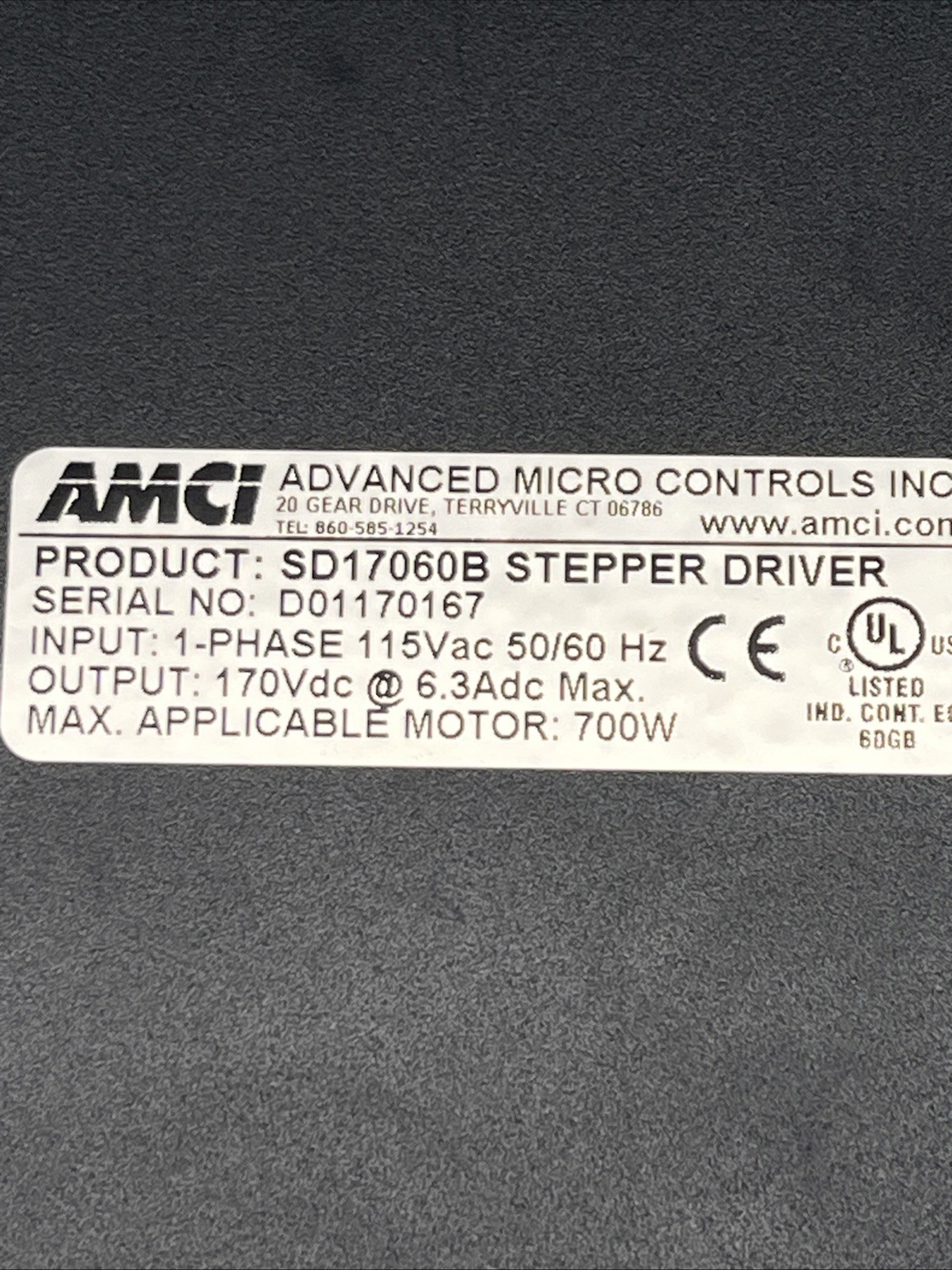 AMCI SD17060B Stepper Drive Controller