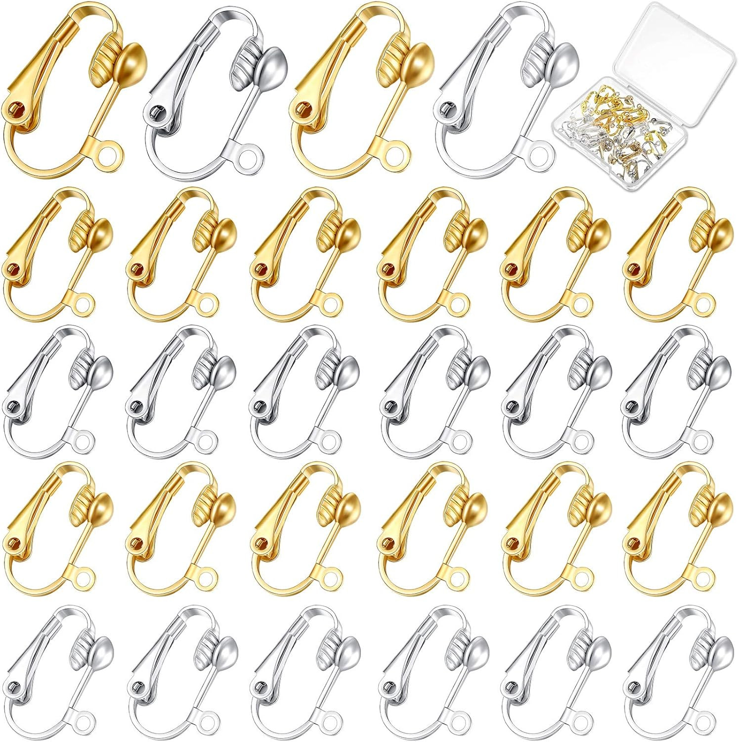 Clip on Earring Converter Earring Clip Backs on Earring Findings with Easy Open