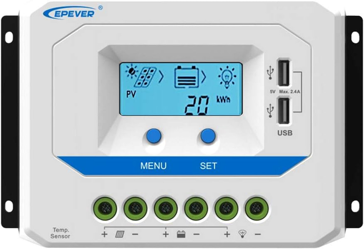 EPEVER® 60A Solar Charge Controller 12V/24V/36V/48V Auto Working PWM Solar Panel
