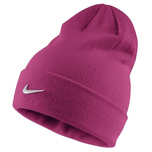 Nike Youth  BEANIE METAL SWOOSH VIVID PINK/METALLIC BEANIE SILVER
