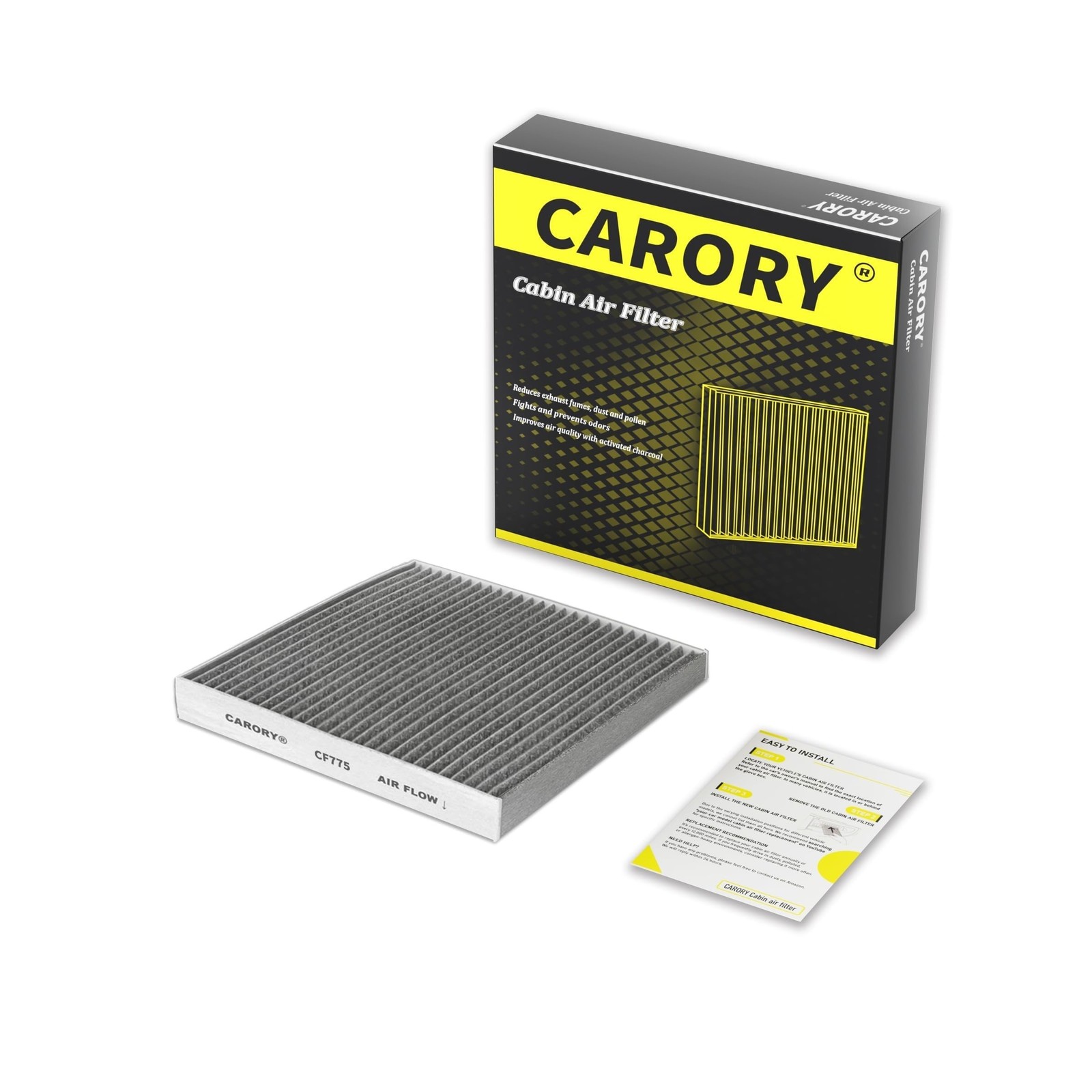 CARORY Cabin Air Filter w/Activated Carbon for Ford Edge 2015–2024, Fusion