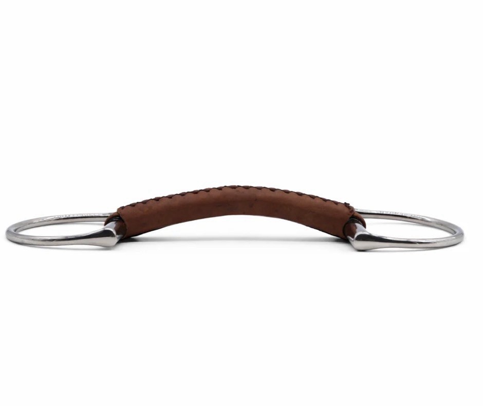 AJR Leather Weaver Covered D-Ring Bit. READ