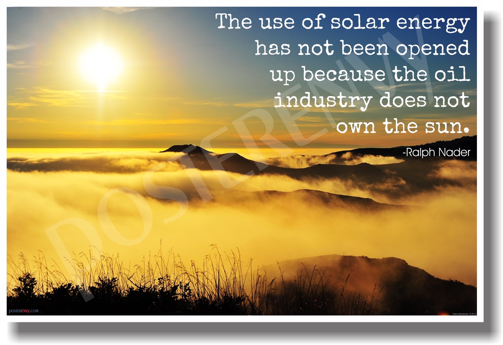 The Oil Industry Does Not Own The Sun  - NEW Classroom Science Poster