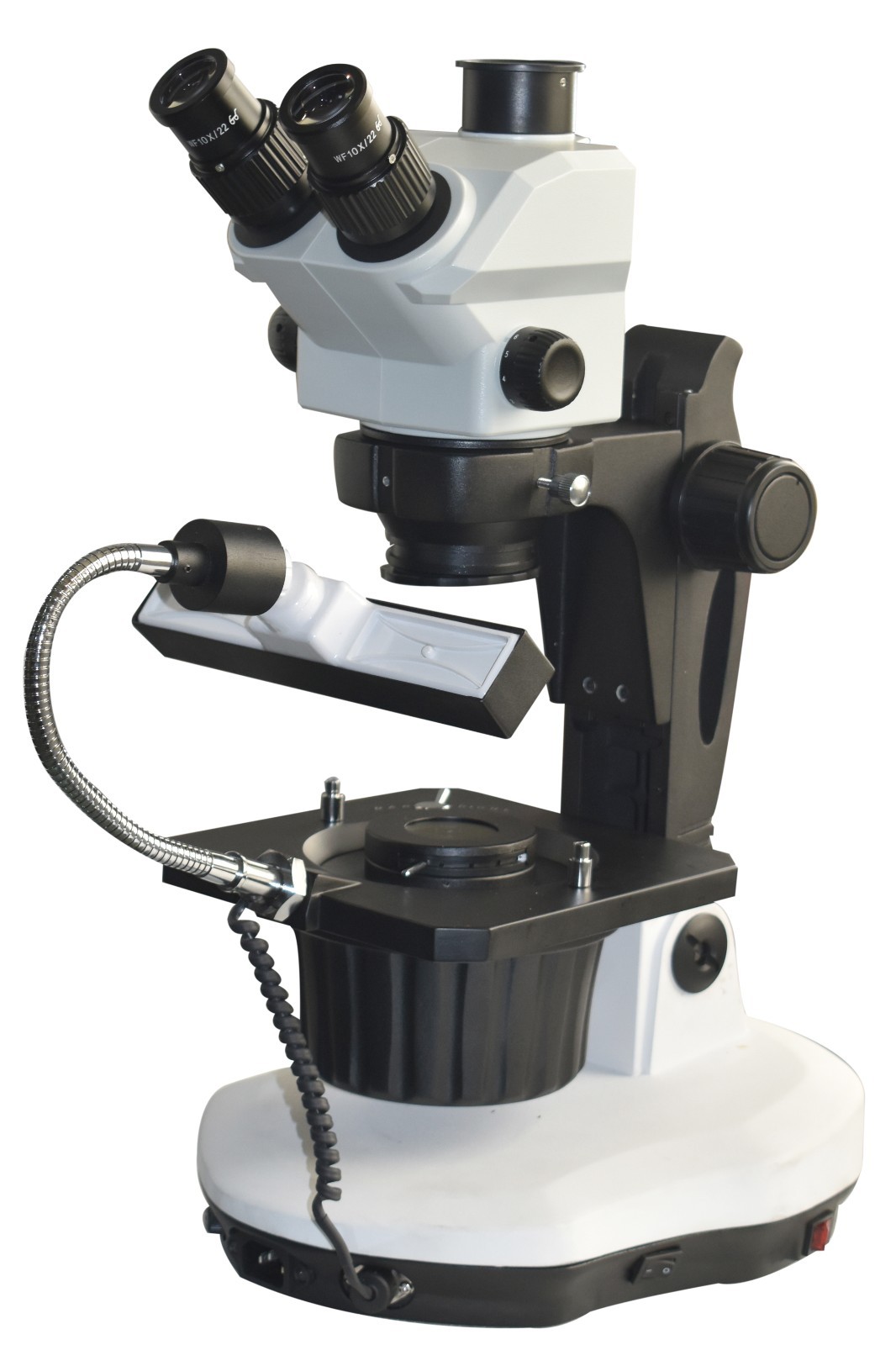 Long Working 115mm High Zoom 8.5:1 Stereo Gemology Gemstone Darkfield Microscope