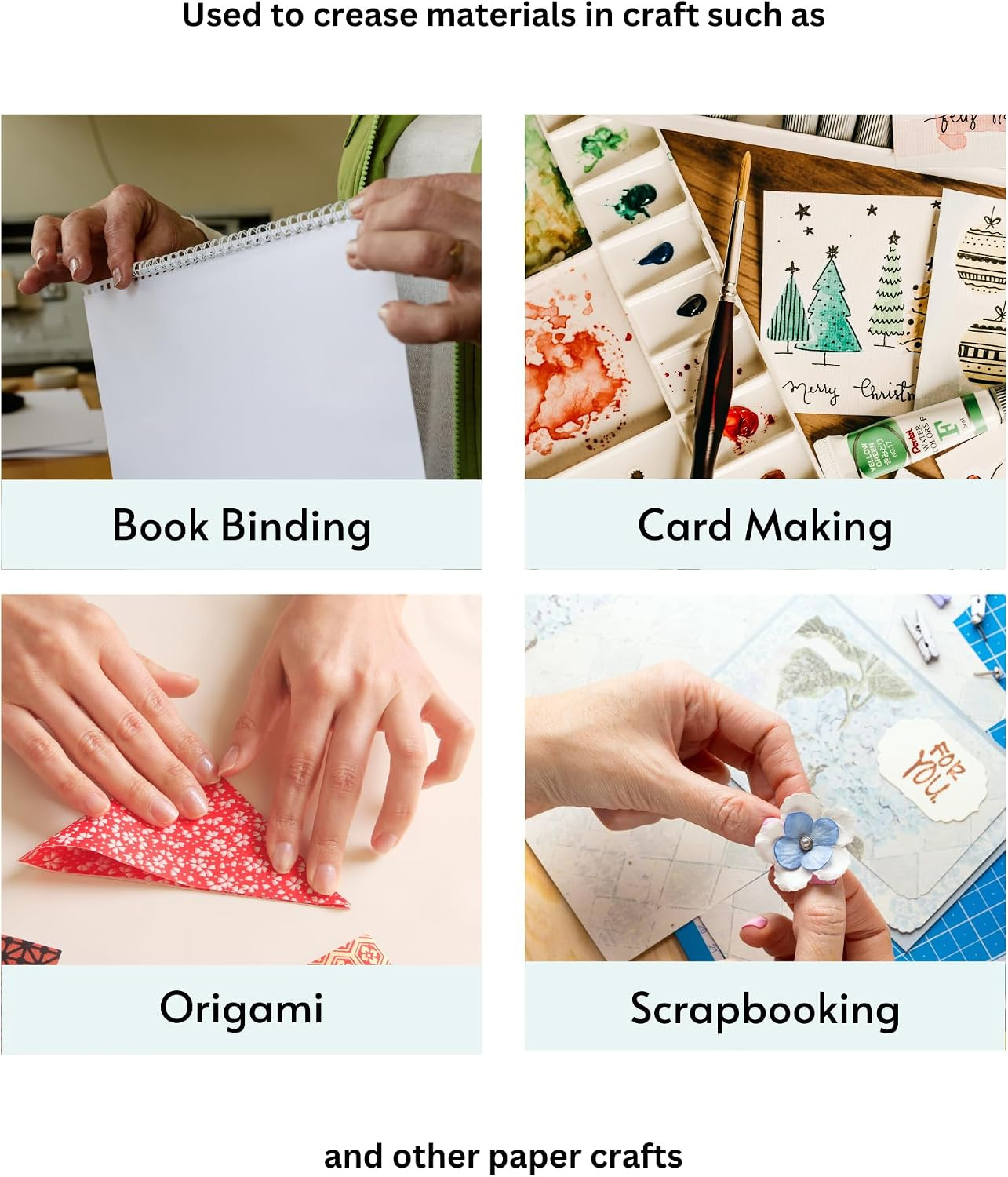 CrafTreat Teflon Bone Folder and Scoring Tool - Large Bone Folder - Paper Scorer