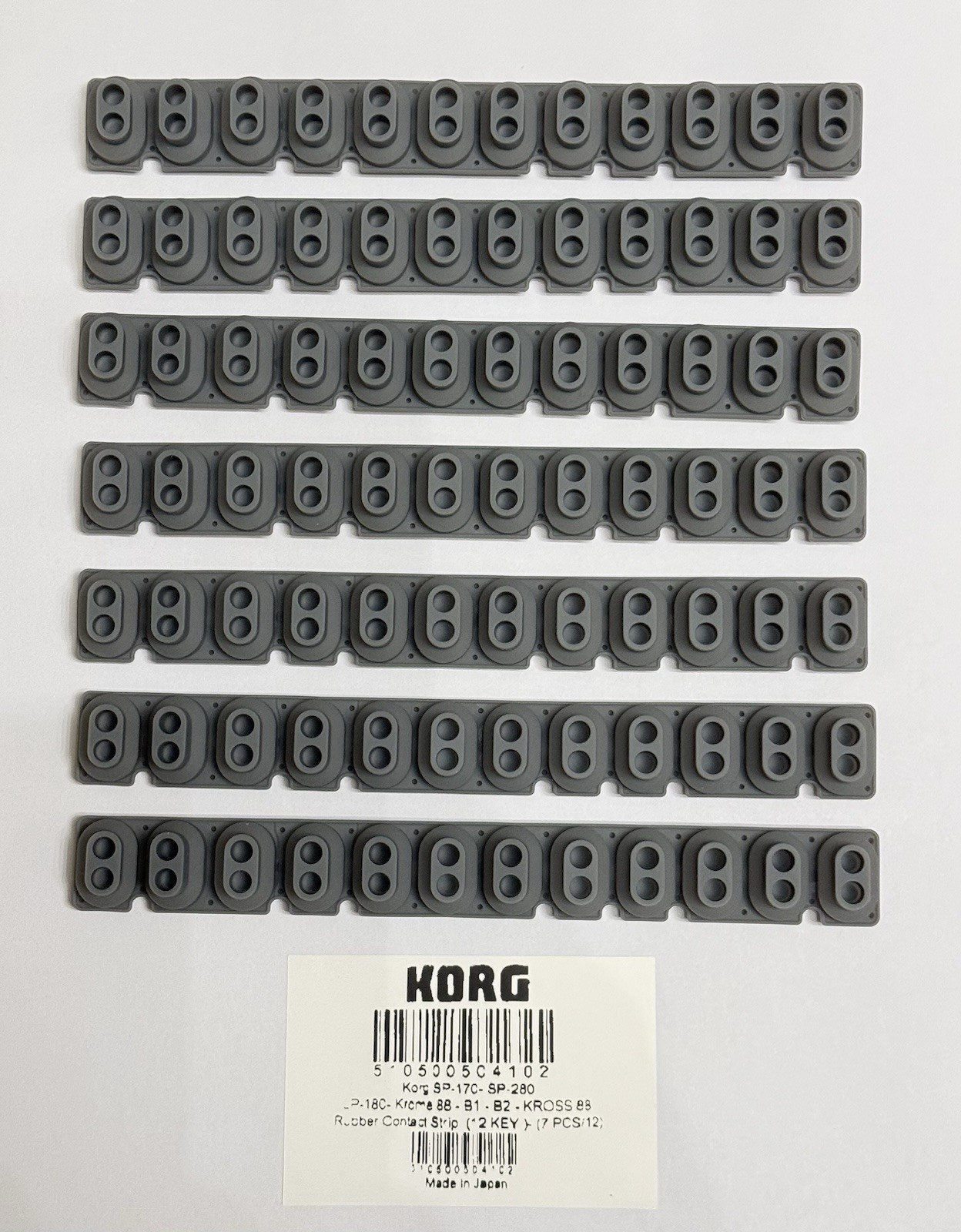 Korg SP-170 SP-280 Krome-88 LP-180 KORG B1 B2 Kross Rubber For 88 Keys -7 PCS/12