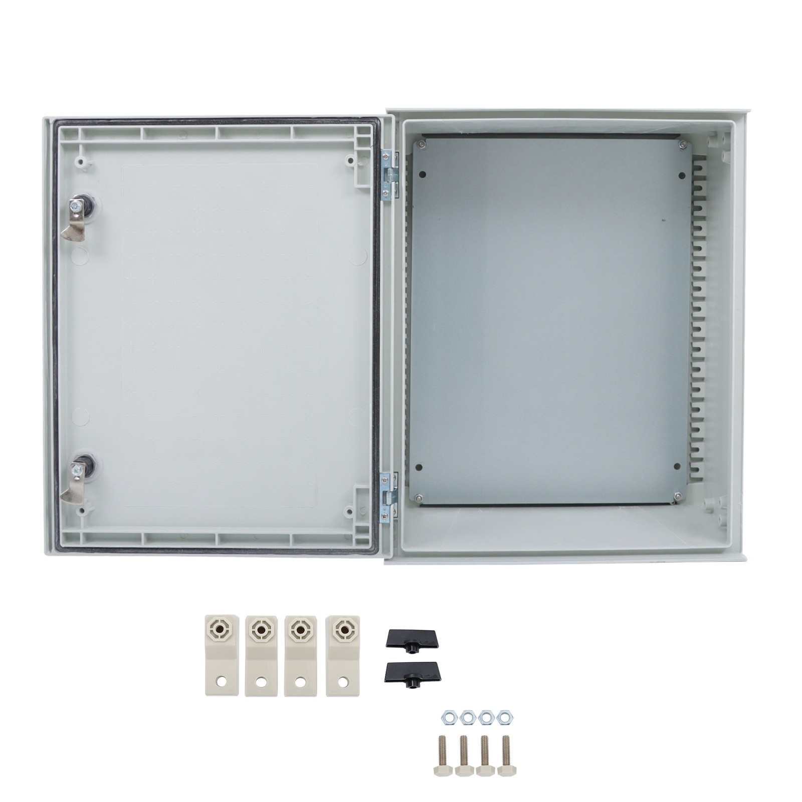 Waterproof Electrical Enclosure, 20x16x8 Inch, Fiberglass, NEMA 3X Compliant