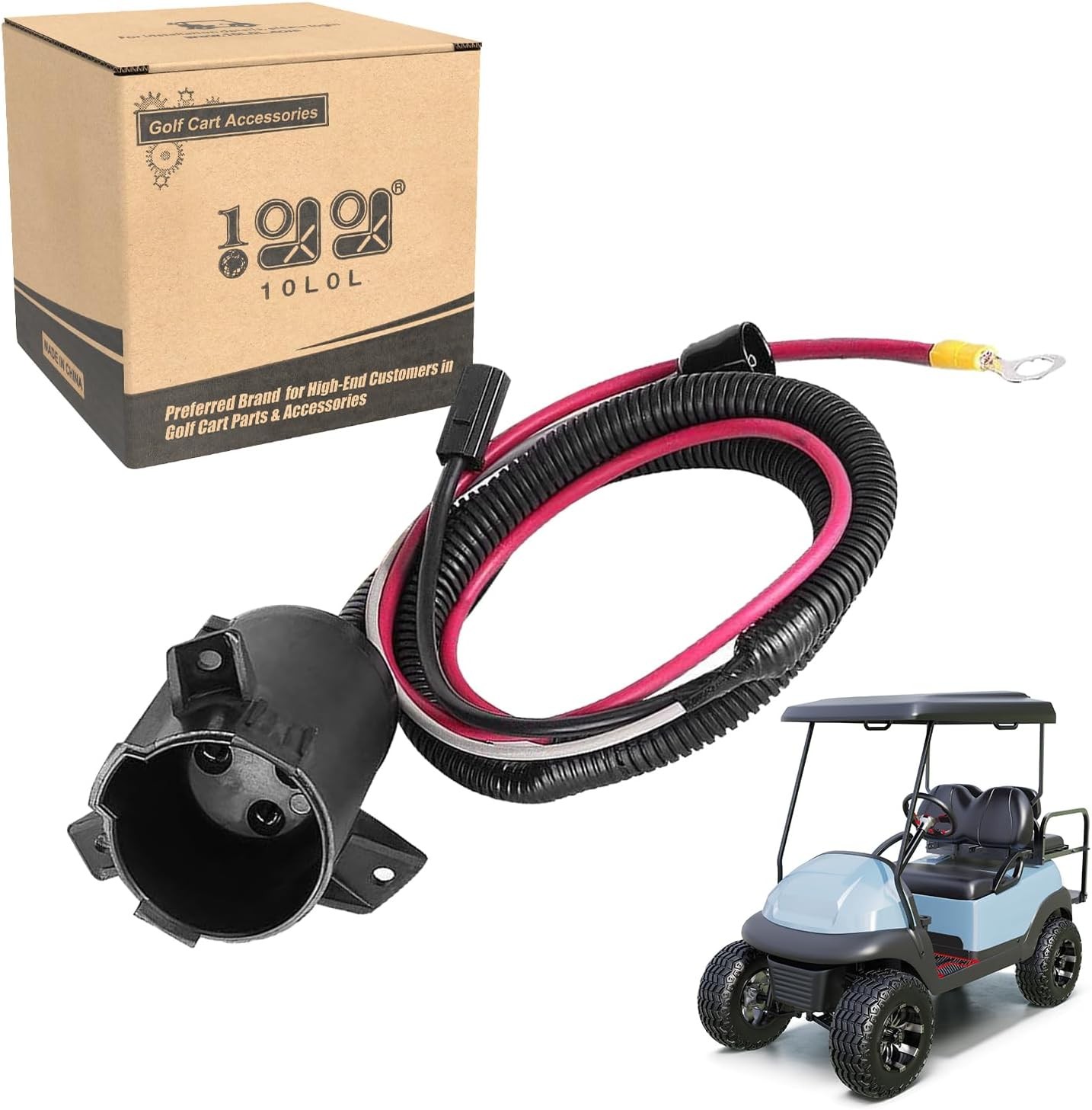 10L0L Golf Cart Charger DC Receptacle for Club Car Precedent 2004-up Electric Ca