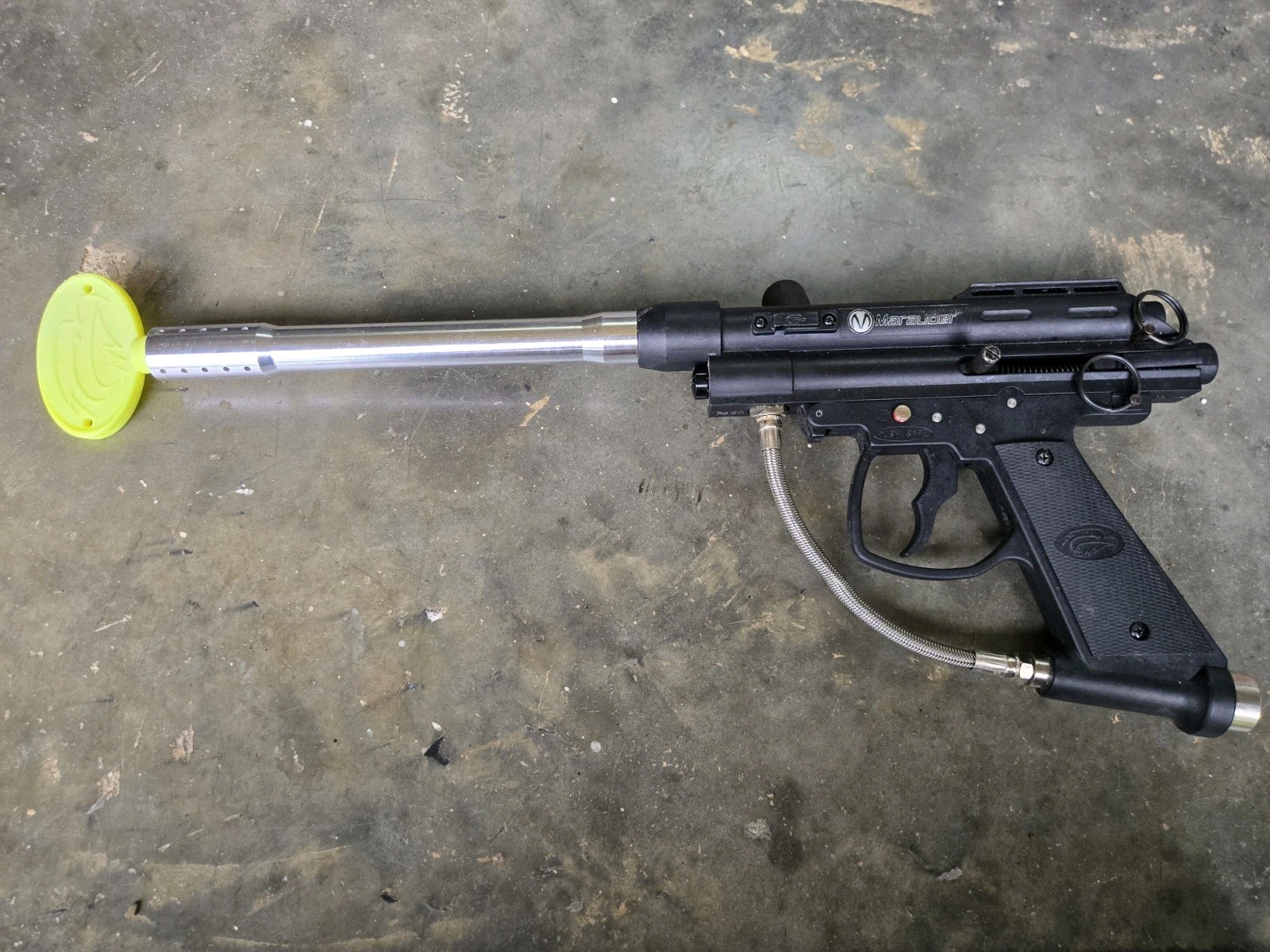Marauder Brass Eagle Paint Ball Gun & View Loader. Used Tested And Works