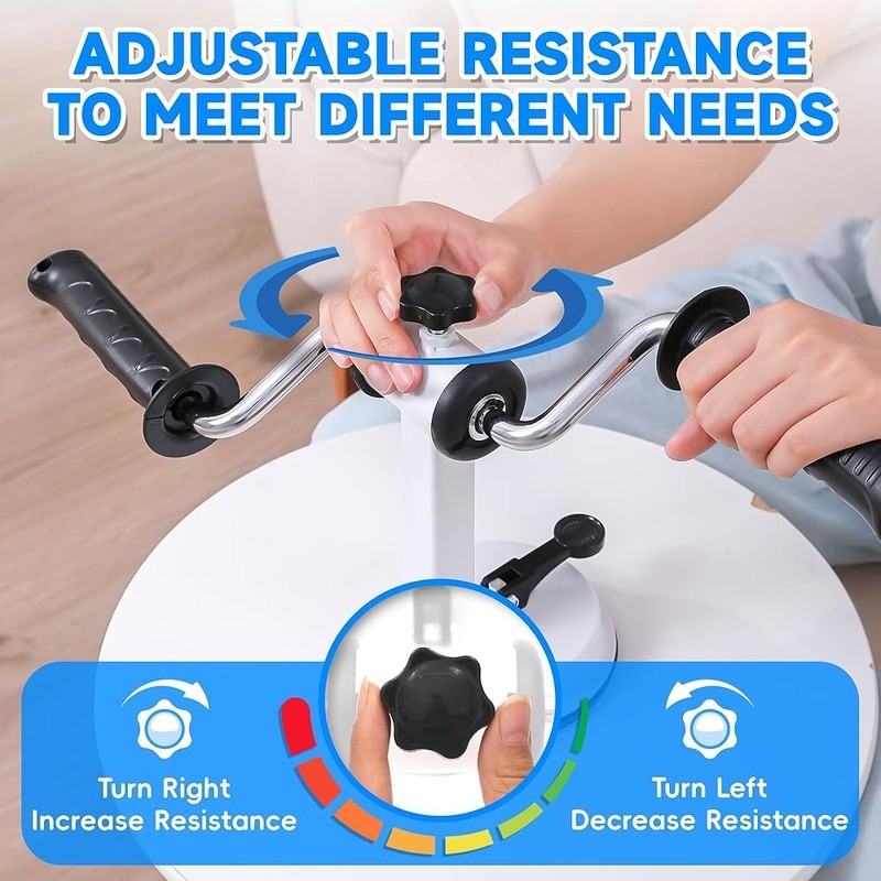 Adjustable Arm Exercise Bike Portable Rehab Equipment Elderly Physical Therapy