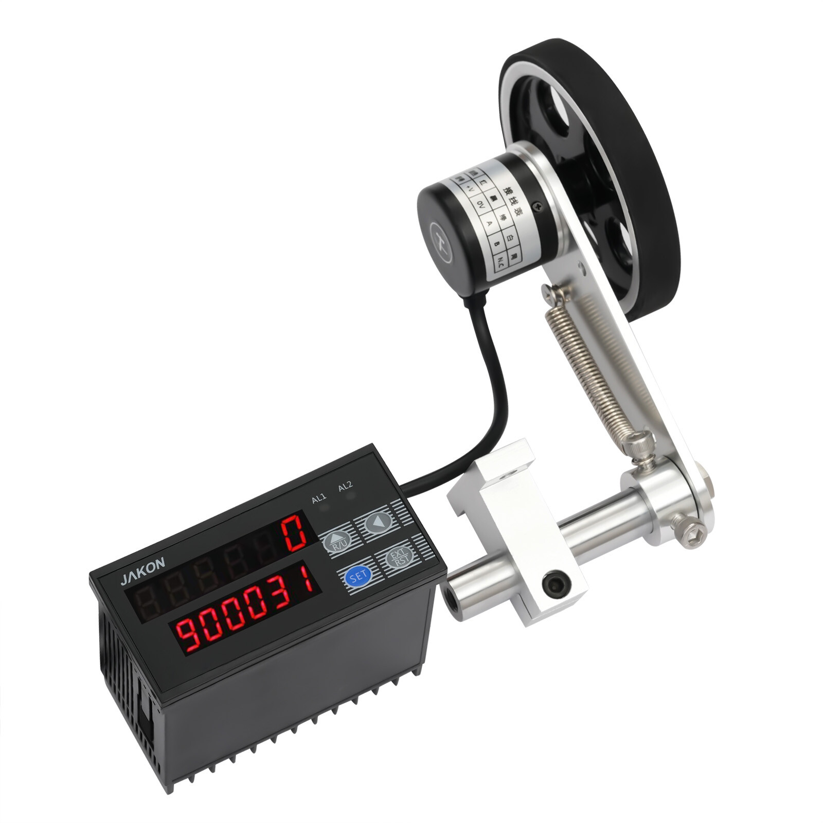 Digital Length Meter Counter 0-999999 with Control Function, US Plug