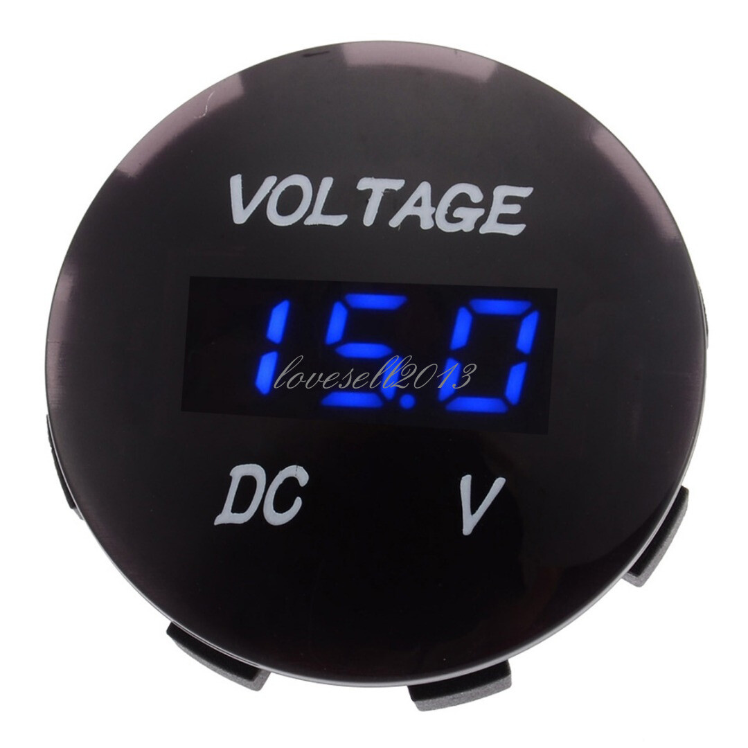 1PCS DC 12V-24V LED Panel Digital Voltage Meter Display Voltmeter Car Motorcycle
