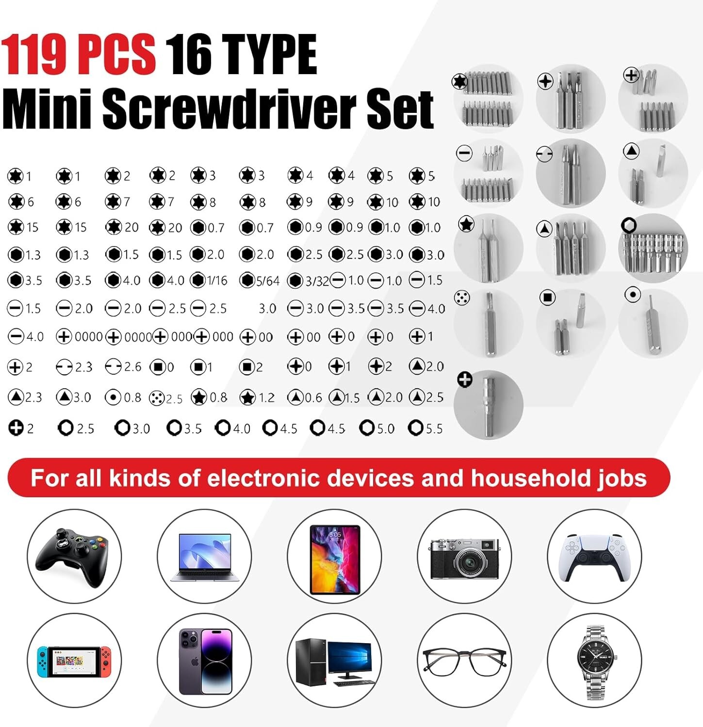 119 Cell Phone Tablet Repair Opening Pry Tools Kit Set Mobile iPhone Android