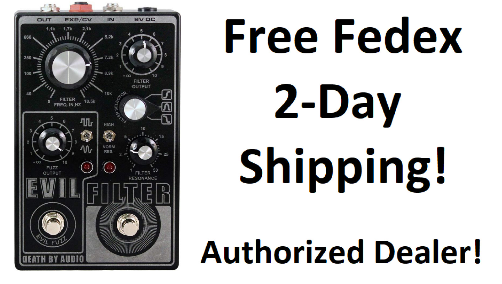 New Death By Audio Evil Filter Fuzz Guitar Effects Pedal