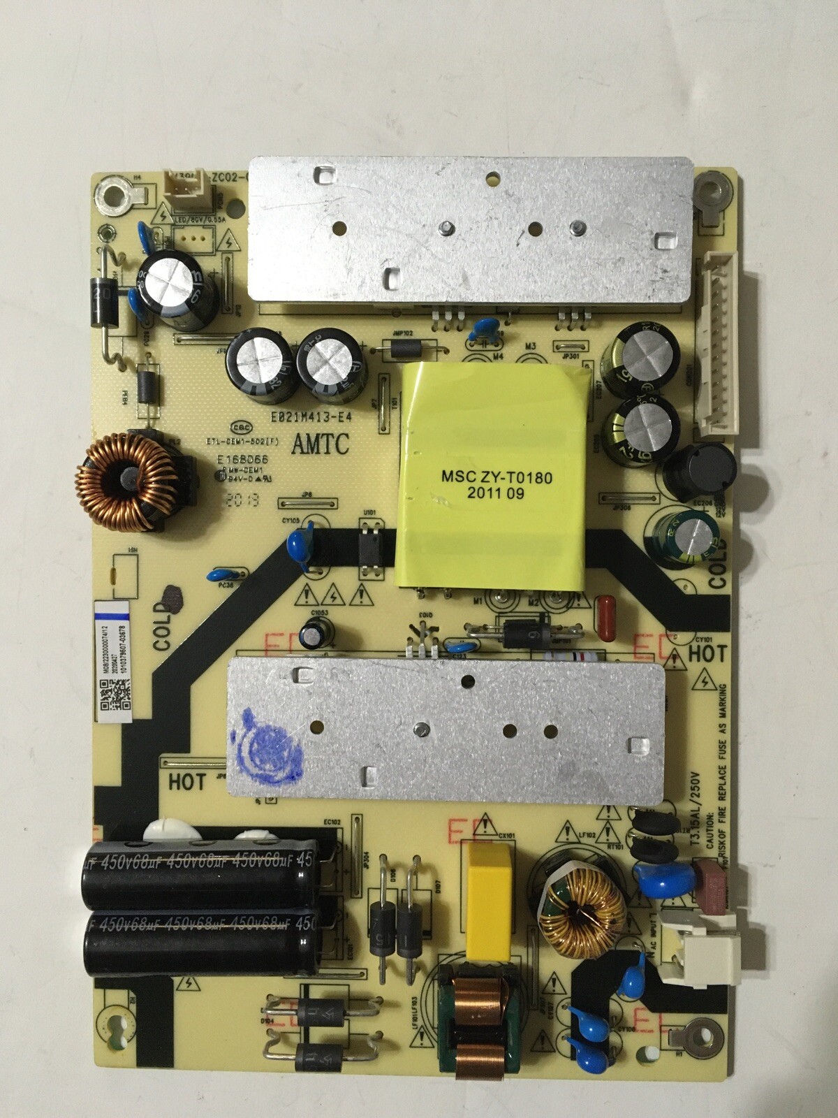 ONN 100012584 POWER SUPPLY BOARD TV3903-ZC02-01