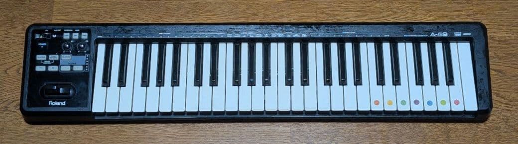 Roland A-49 MIDI Keyboard Controller USB 49-Key D-Beam Black Tested Working