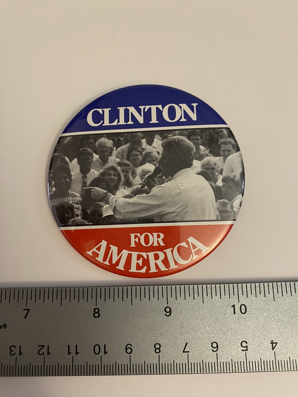 Clinton For America Pin Back Button P116