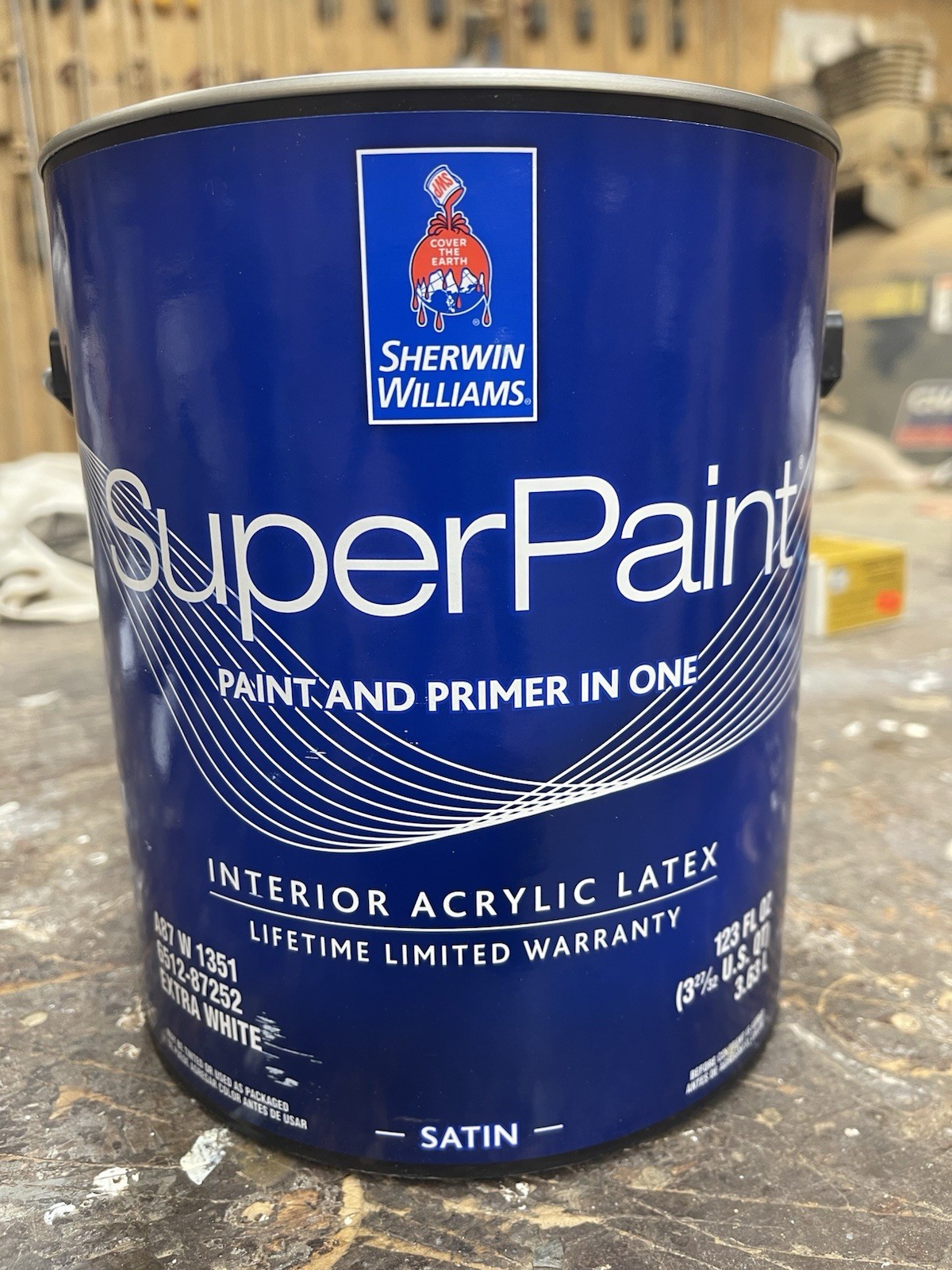 1 Gallon Sherwin Williams SuperPaint Interior Latex/ 6141 Softer Tan/ Satin