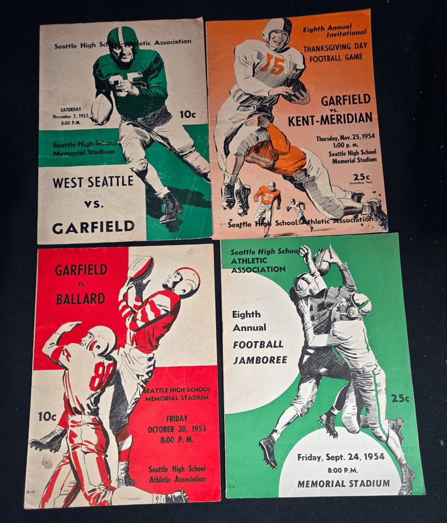 1950 High School Football Programs Memorial Stadium Seattle Athletic Association