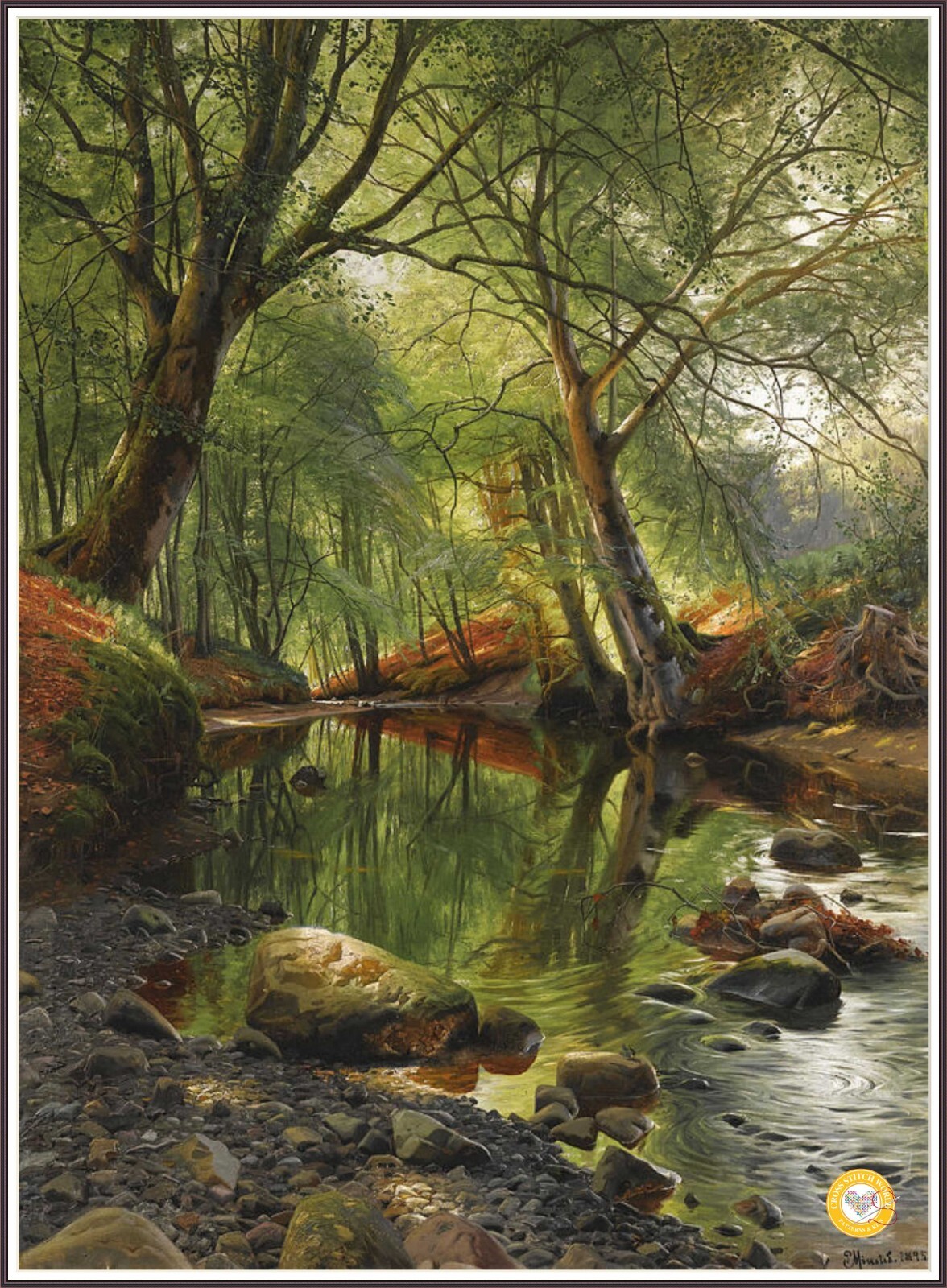 A woodland stream 735 Chart Counted Cross Stitch Pattern