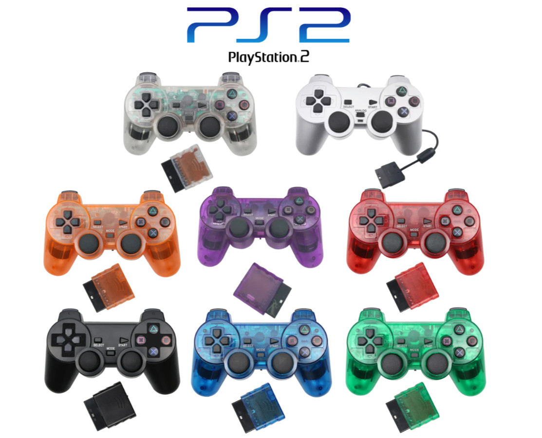 Wireless PS2 Controller 2.4G Gamepad Dual Vibration USB Receiver For Sony PS2