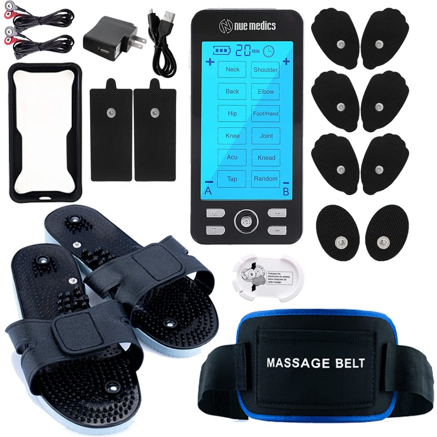 TENS Unit Muscle Stimulator for Pain Relief Muscle Therapy Rechargeable EMS D...