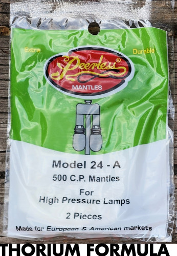 PEERLESS 24-A MANTLES 1 PACK OF 2 MANTLES ORIGINAL FORMULA #999 STYLE FREE DECAL