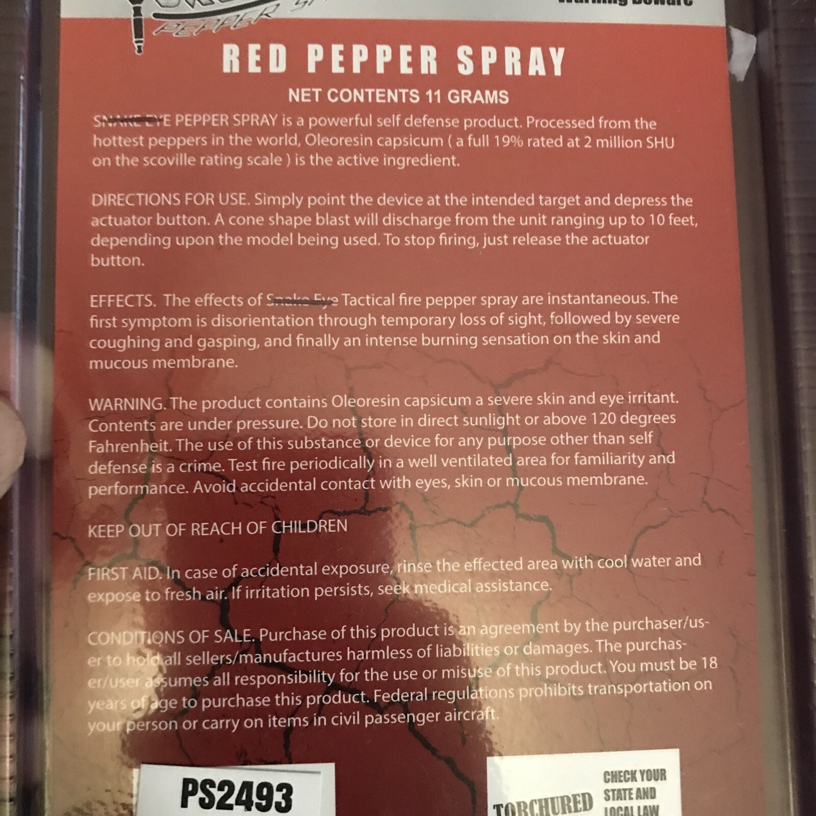 TORCHURED Pepper Spray Maximum Strength with Blue Carrying Case and Keychain