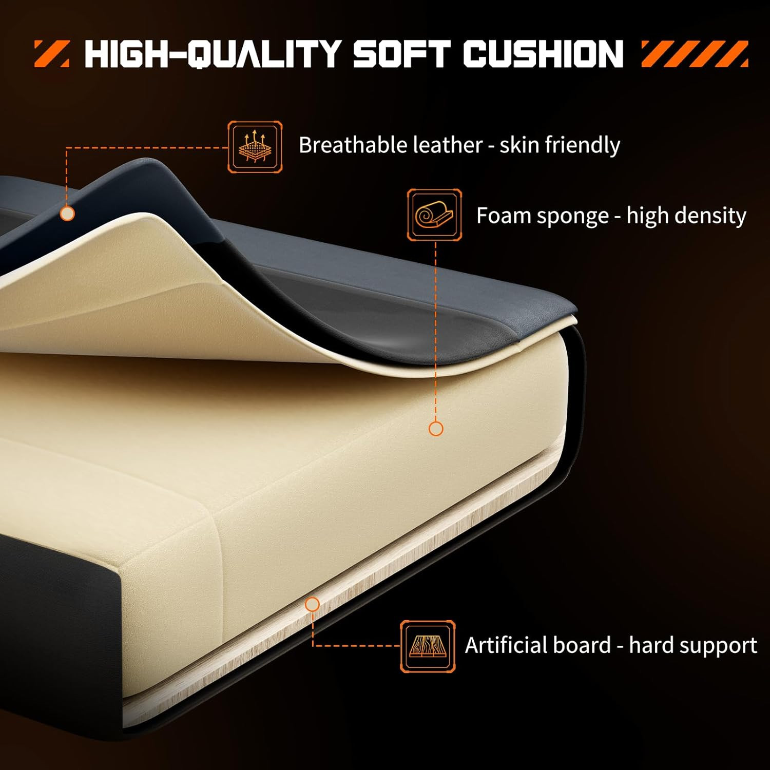 Video Game Desk Chair - Ergonomic Computer with Footrest and Comfy Lumbar Suppor