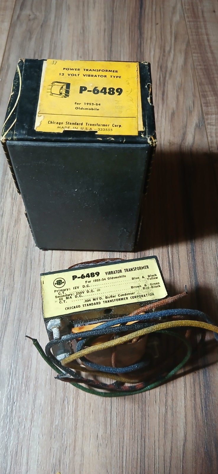 NOS Stancor P-6489 Vibrator Transformer 1953-54 Oldsmobile Car Radio HDX24