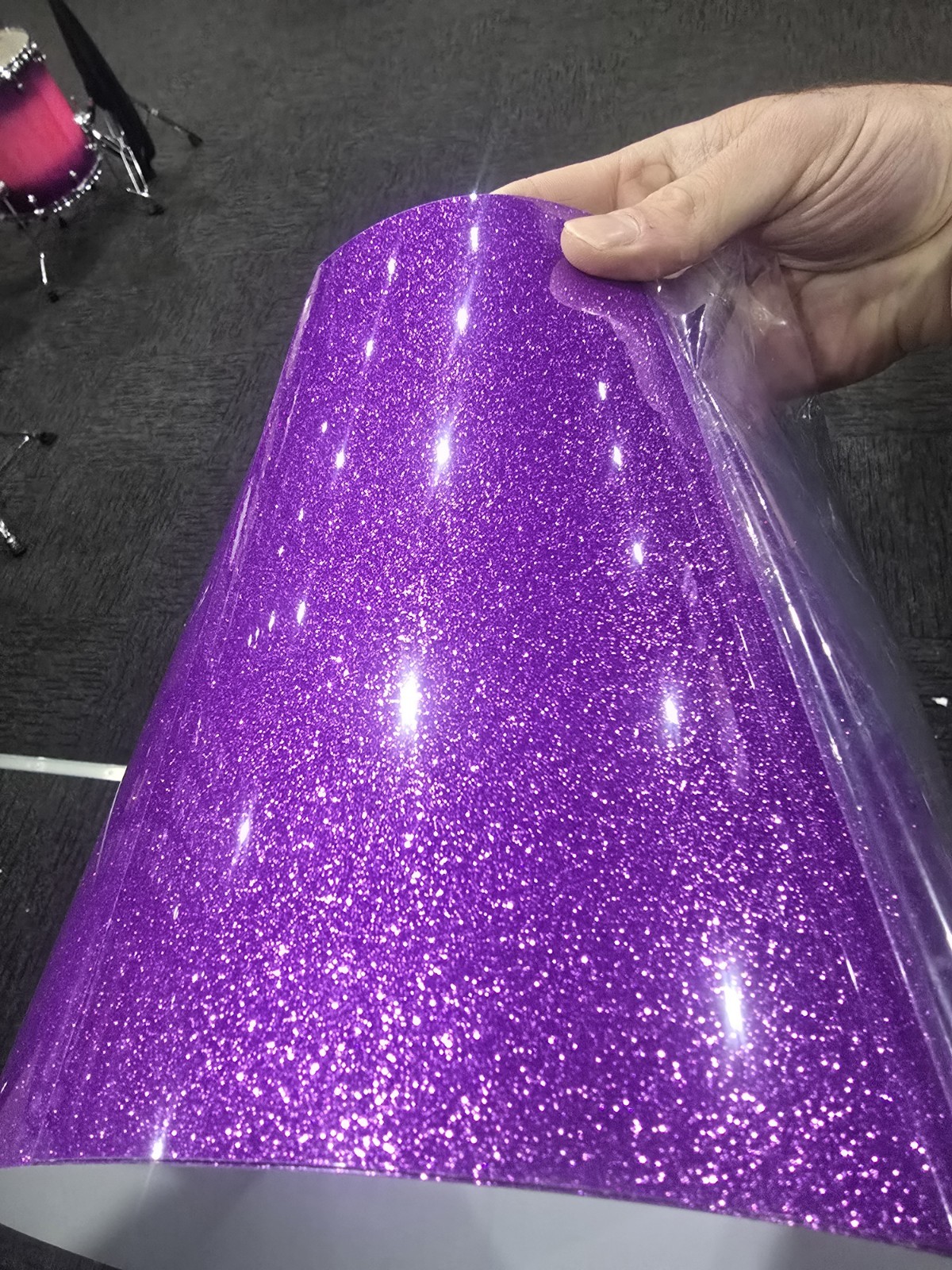 DFP Drum Wrap - Purple / Violet Sparkle ***CLEARANCE