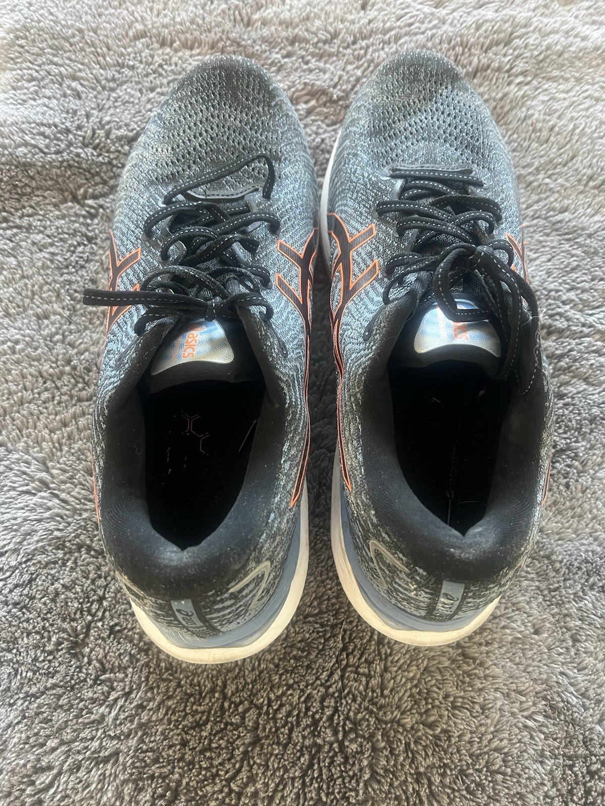 ASICS Men's Size 12.5 GEL-CUMULUS® 24 Running Shoes in Black/Shocking Orange