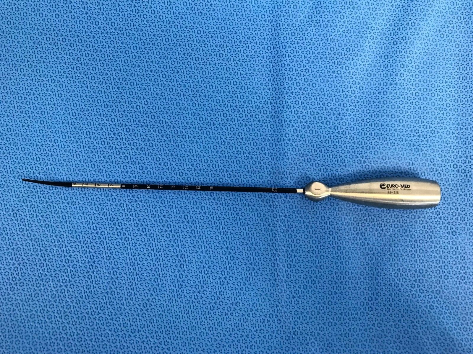 Euro-Med 64-336  Dil-Os Uterine Sound/Dilator Slight Curve L12.7"/322