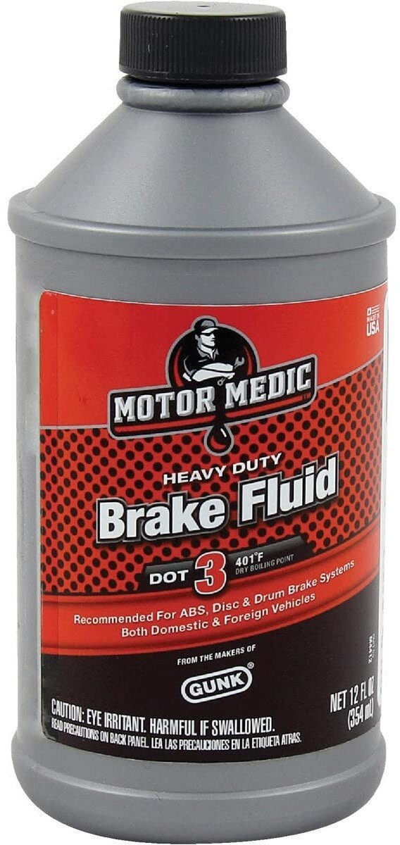 Motor Medic M4412 12 Oz Bottle DOT 3 Heavy Duty Brake Fluid