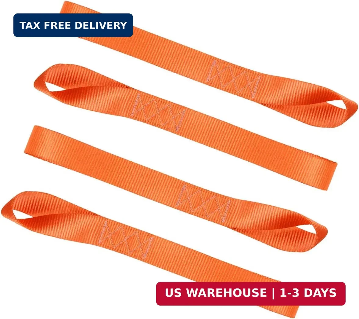 Soft Loops Tie down Straps (4Pk) 12,000Lbs Max Strength 18"X1.7" Heavy Duty Moto