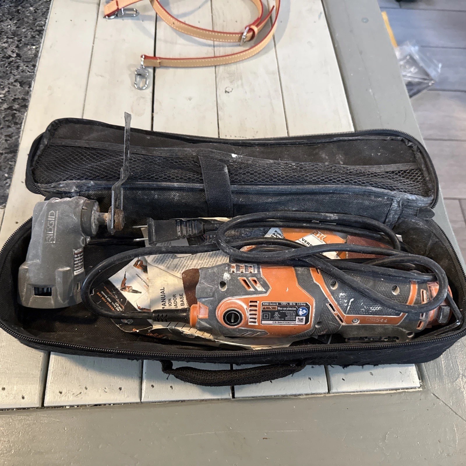 Ridgid JobMax R2850 Series B Power Unit Corded Multitool w/ R8223404 Head & Case