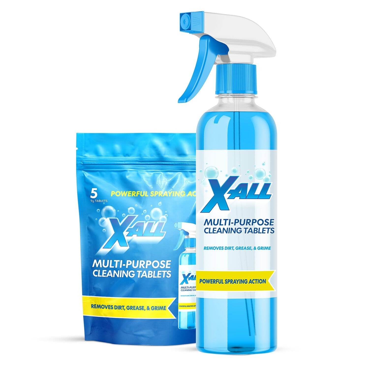 XALL MultiPurpose Cleaner  Spray Bottle and 5x Cleaning Tablets
