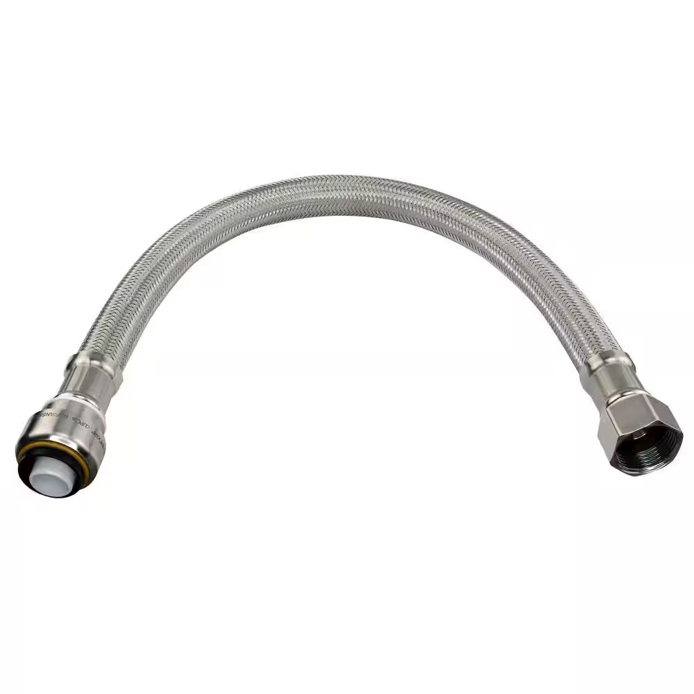 Everbilt 1/2 PTC x 3/4 FIP x 18 Braided Stainless Steel Water Heater Connector