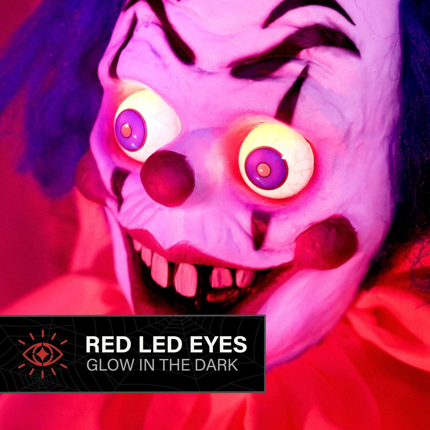 5.3-Ft Standing Animated Clown Animatronic