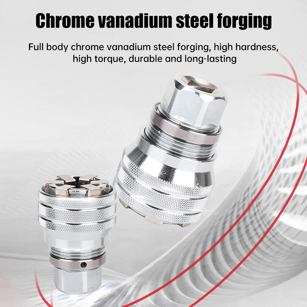 Adjustable Universal Wrench Socket Chrome Vanadium Steel Socket Tool For 10-19mm