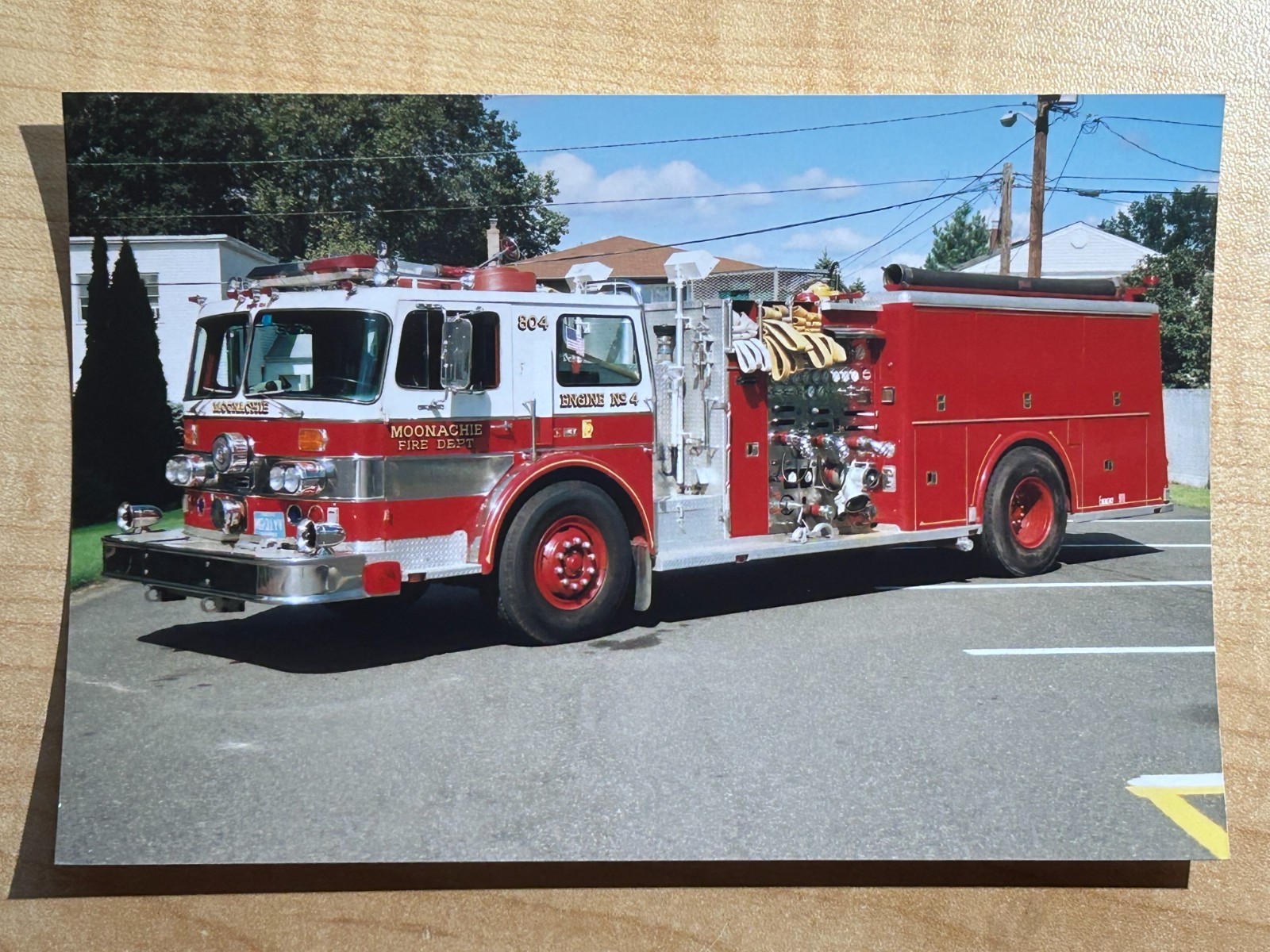 Moonachie NJ 1980 Sanford pumper Fire Apparatus Print A64