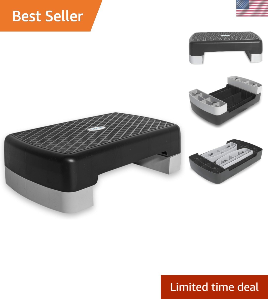Durable Non-Slip Compact Yoga and Aerobic Step | Perfect for All Fitness Levels