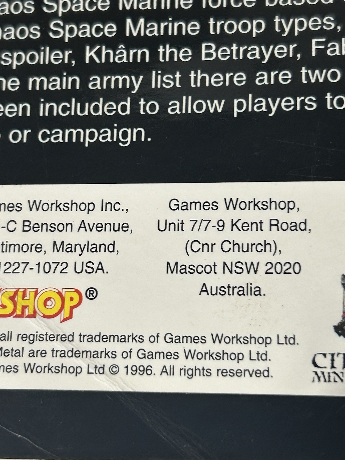 Warhammer 40k 1996 2nd Edition Chaos Codex Very Good Condition SC OOP