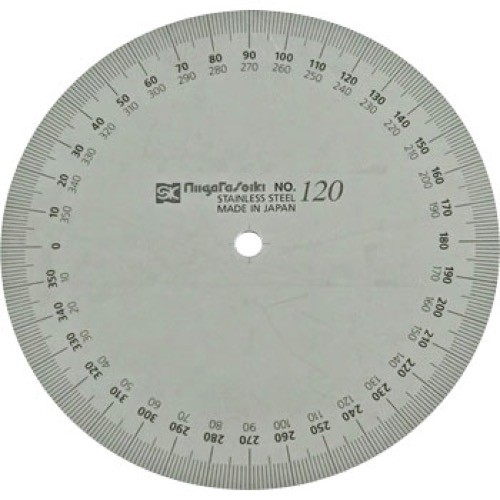 NIIGATA SEIKI SK Protractor No Arm 120mm Measuring PRT193-120 made in japan