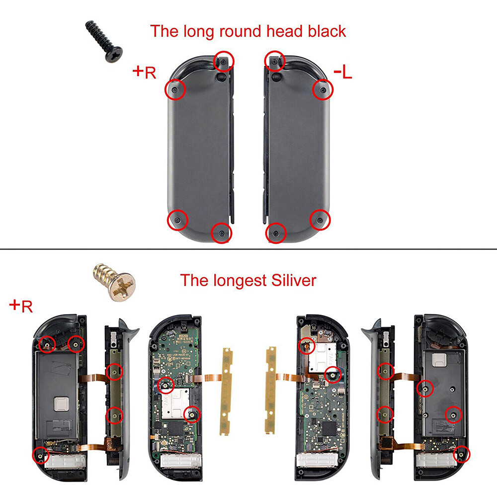 102Pcs Screws Full Set Replacement Parts For Nintendo Switch Console Joy-Con
