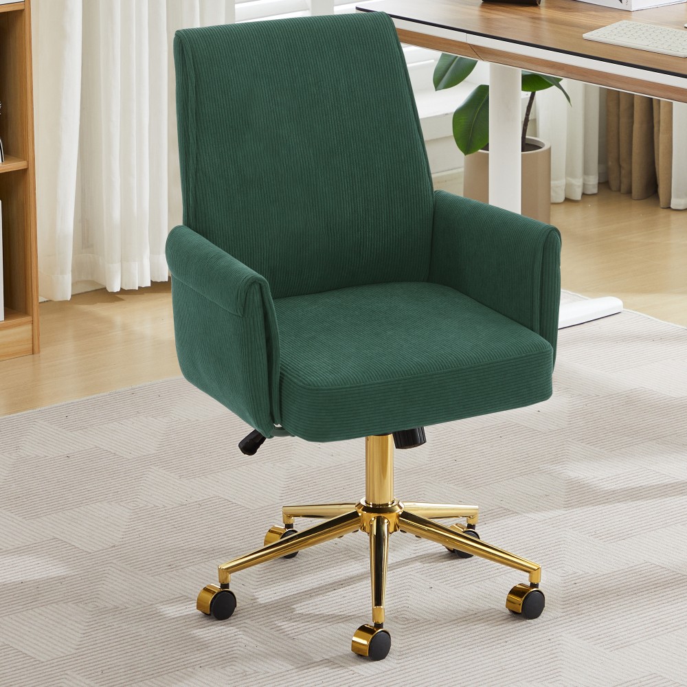 Mid-back liftable office chair, striped fabric, and ergonomically designed