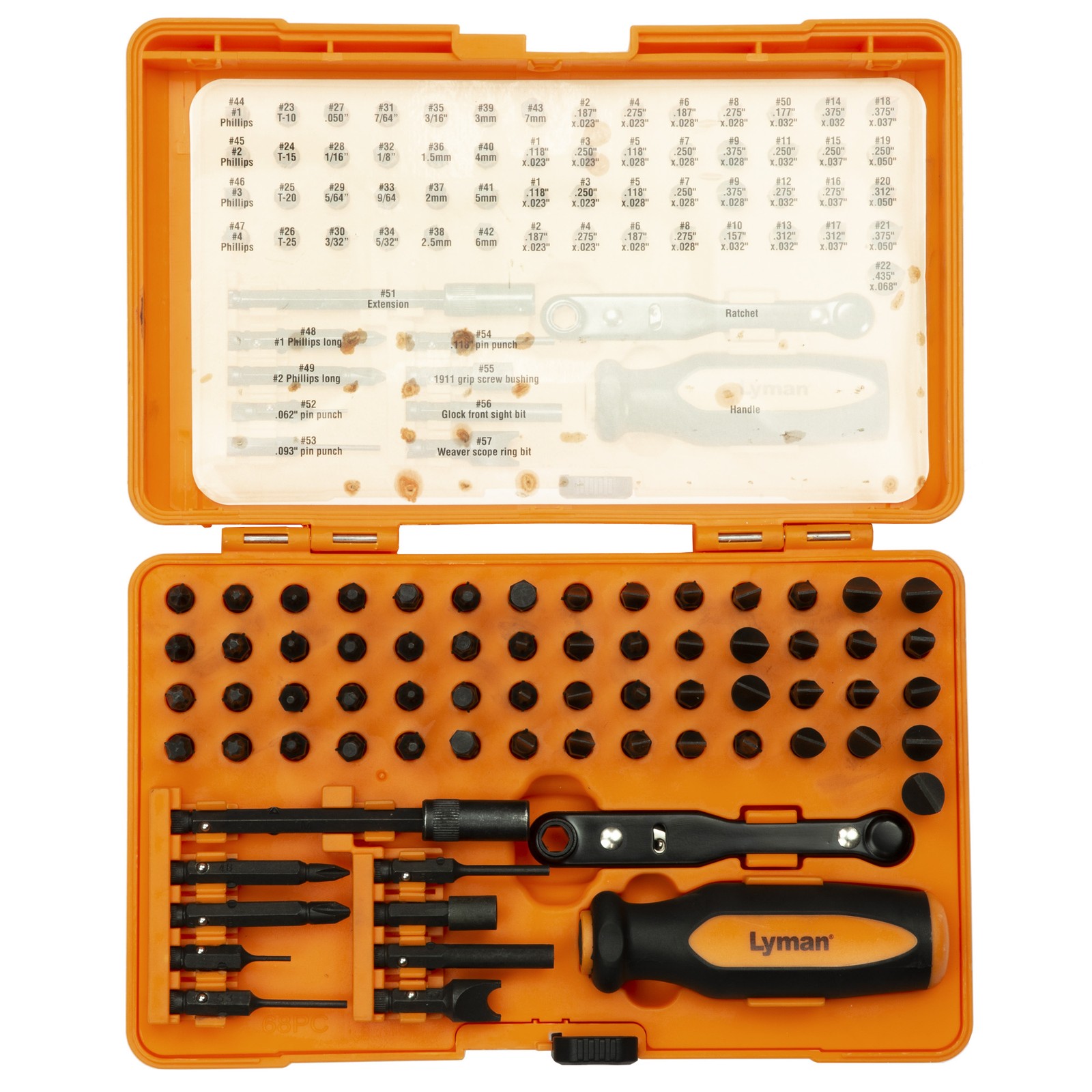 Lyman 7991361 Master Gunsmith Tool Kit Multiple Universal 68 Pieces