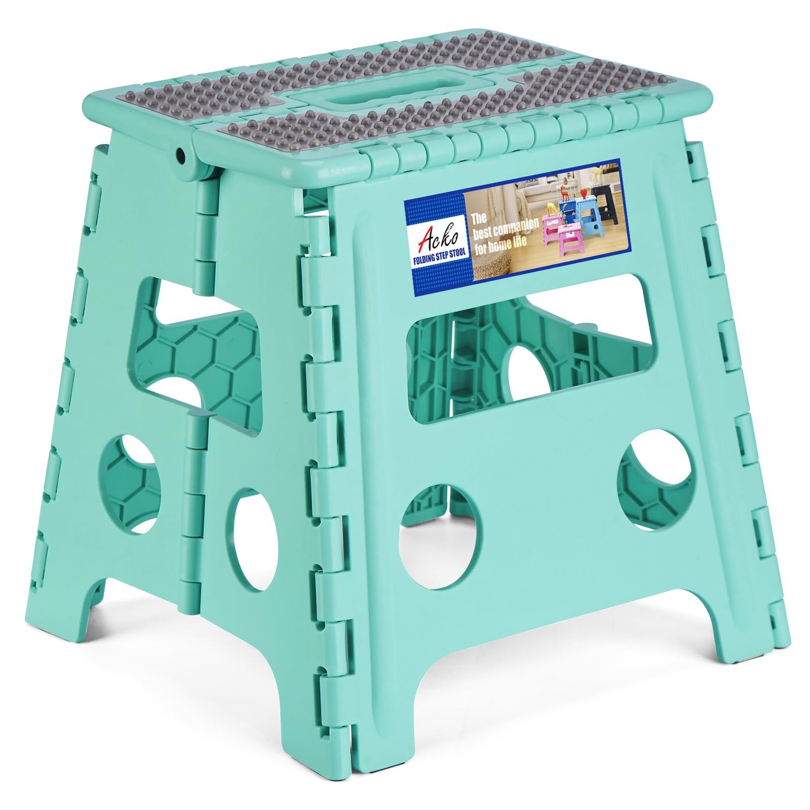 Folding Step Stool 13 Inch Stool Heavy Duty Plastic Foldable Step Stools for ...